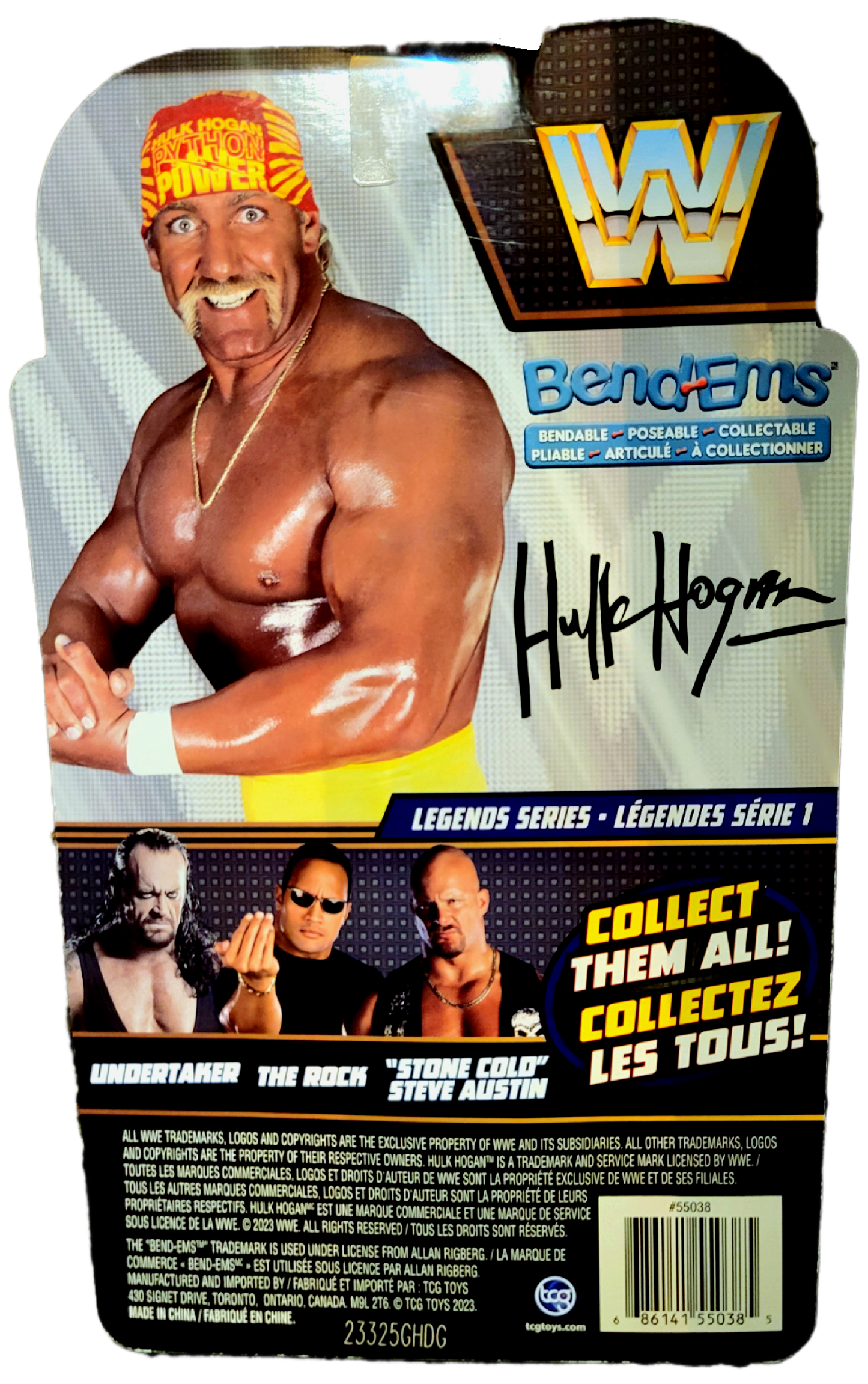 TCG Toys WWE Bendems Legends Series 1 Hulk Hogan Figure