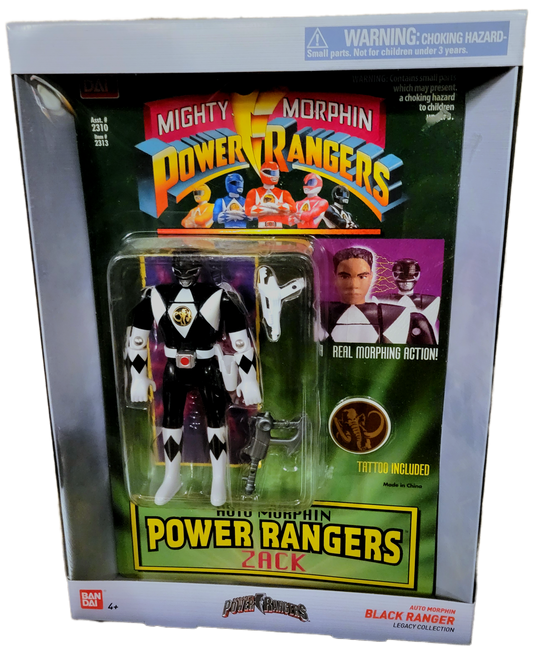 Bandai Mighty Morphin Power Rangers Auto Morphin Legacy Collection Black Ranger Action Figure