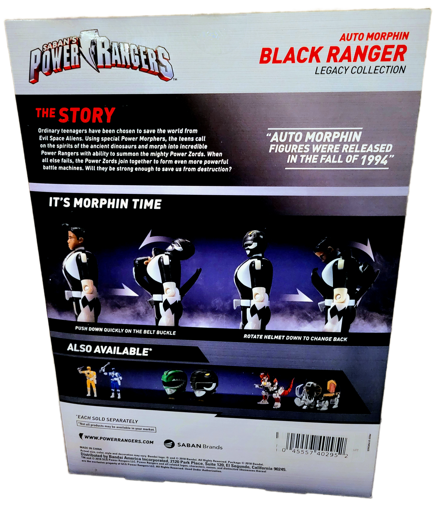 Bandai Mighty Morphin Power Rangers Auto Morphin Legacy Collection Black Ranger Action Figure