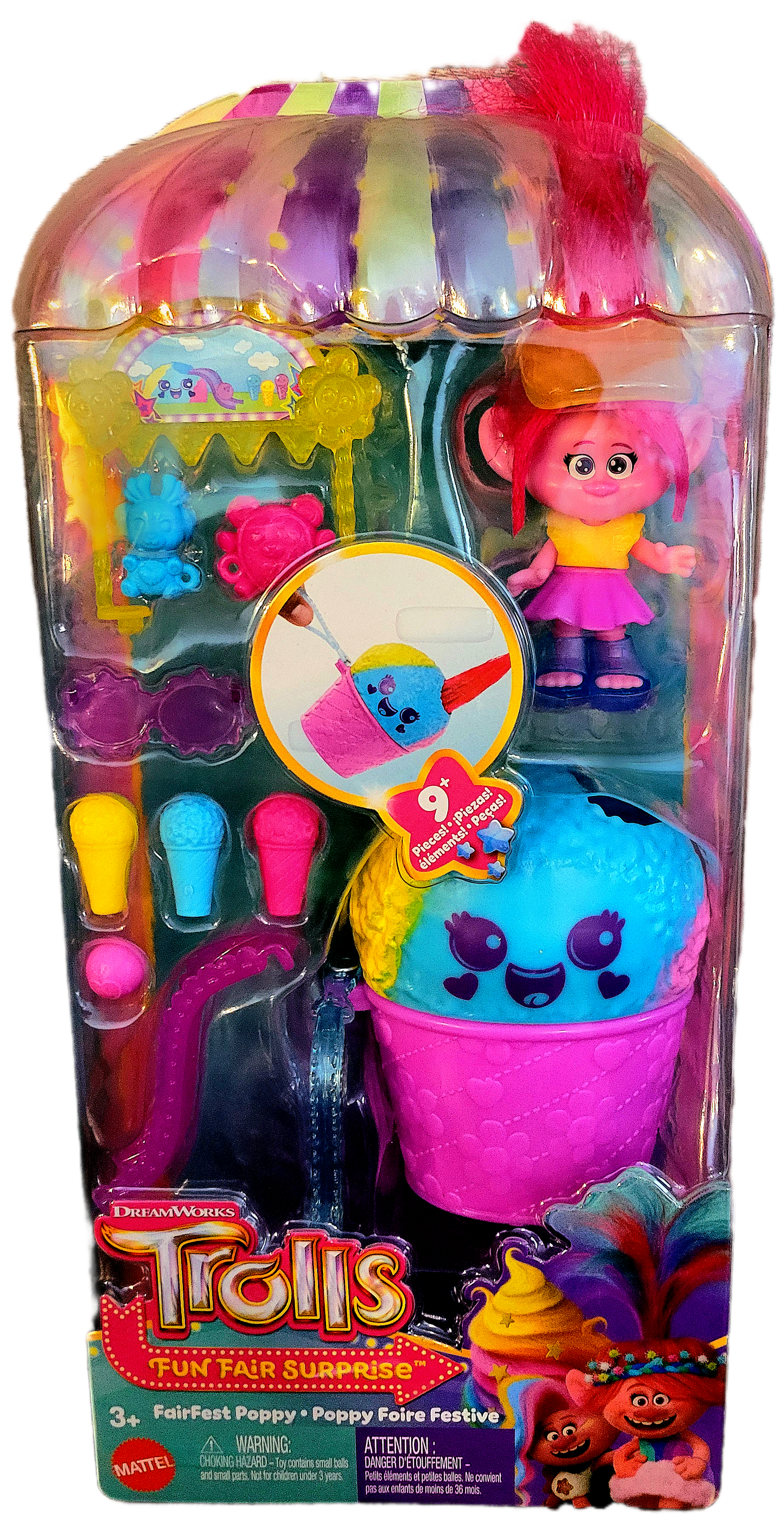 Mattel DreamWorks Trolls Fun Fair Surprise FairFest Poppy Doll and Accessories