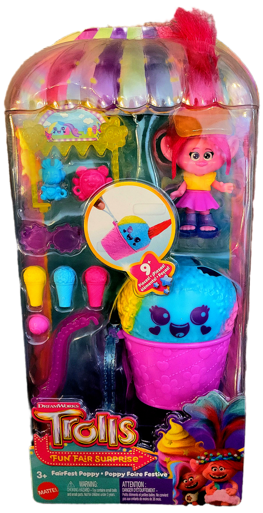 Mattel DreamWorks Trolls Fun Fair Surprise FairFest Poppy Doll and Accessories