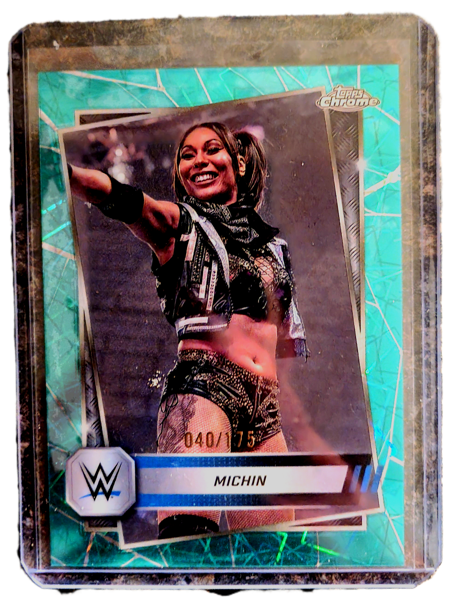 WWE TOPPS Chrome 2025 Michin Green Refractor 40/175 Trading Card