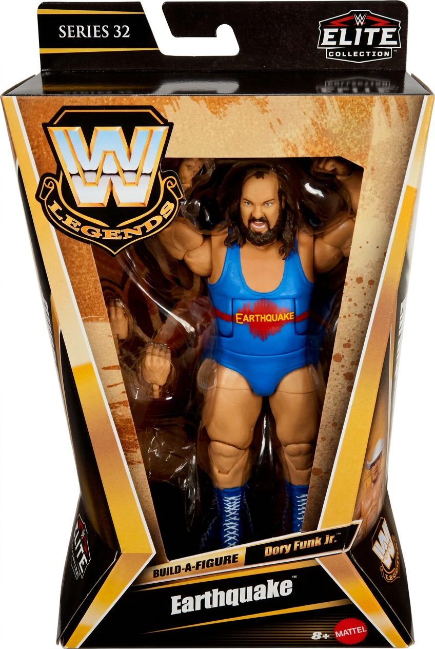 Mattel WWE Elite Legends Series 32 Earthquake Action Figure (No BAF Piece)