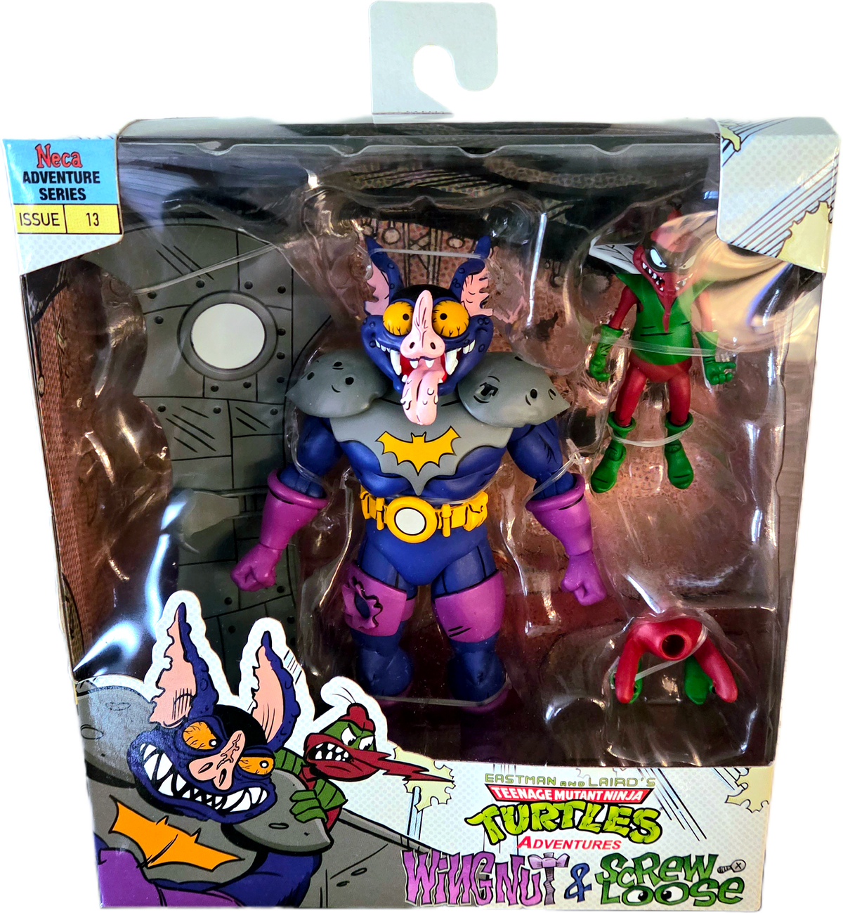 NECA Eastman and Laird's Teenage Mutant Ninja Turtles Adventures Archie Comics Issue 13 Wingnut and Screwloose Ultimate Action Figure 2-Pack