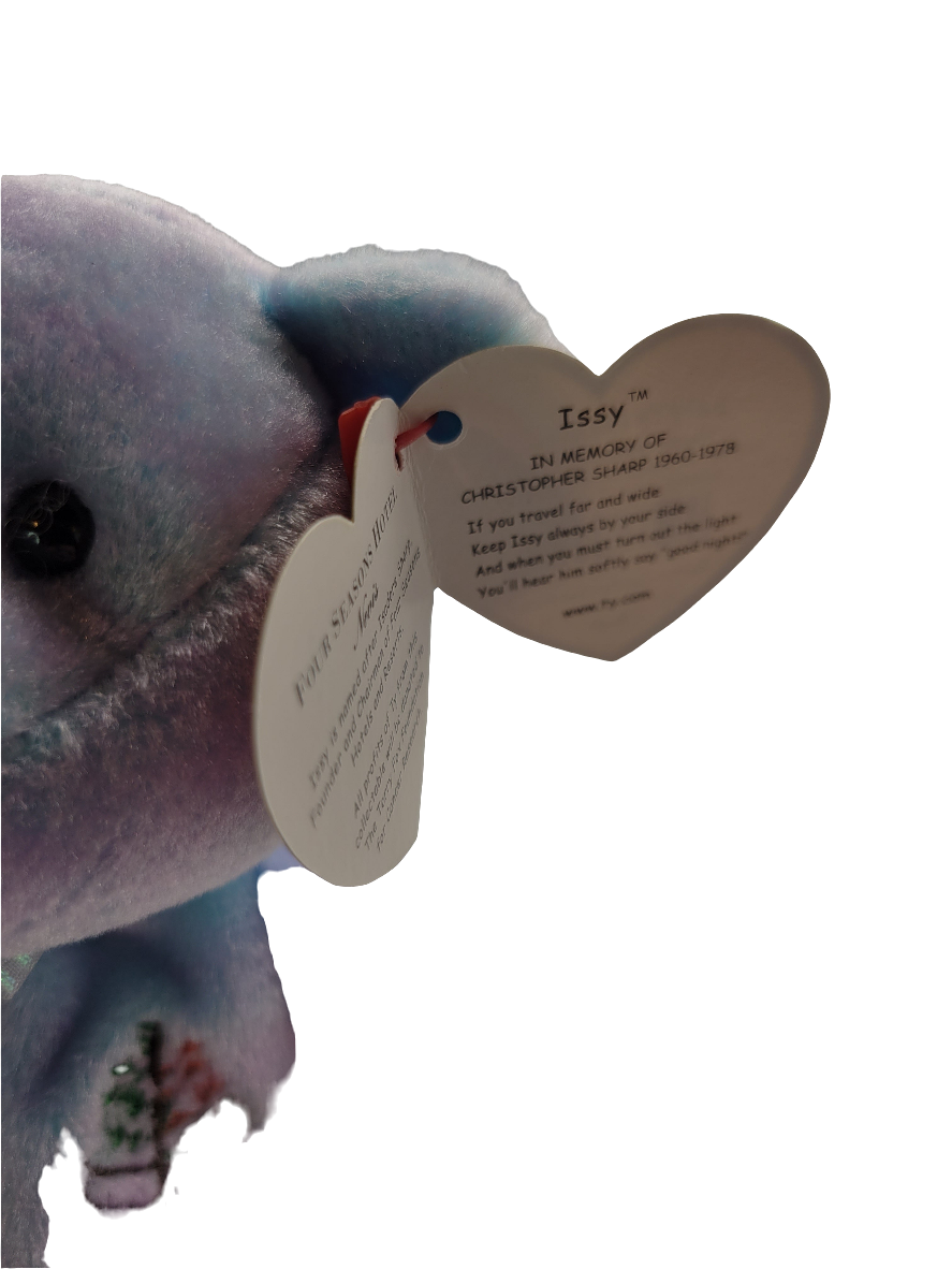 TY Beanie Babies Issy In Memory of Christopher Sharp Bear