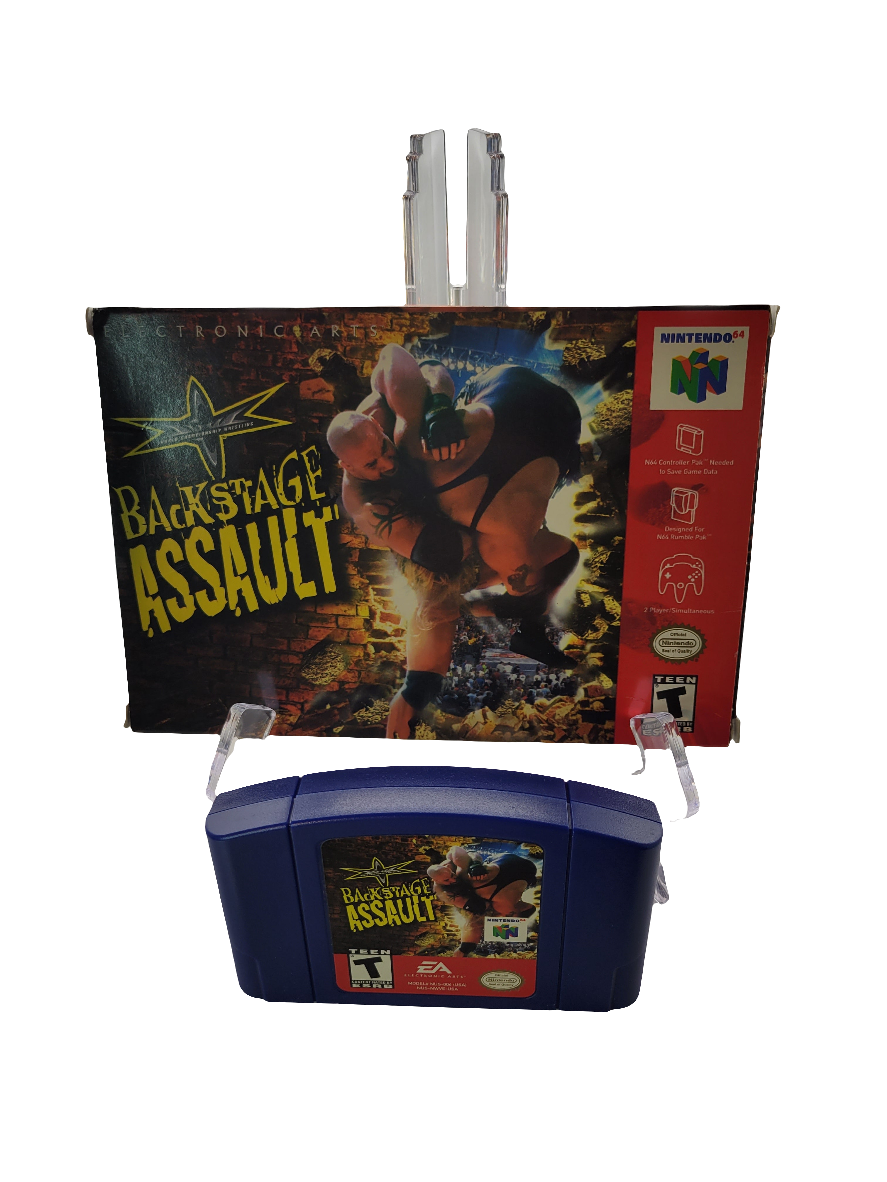 WCW Backstage Assault Nintendo 64 Used Video Game With Box