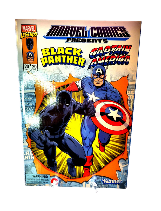 Hasbro Marvel Legends Black Panther/Captain America Kenner Retro Action Figure 2-Pack