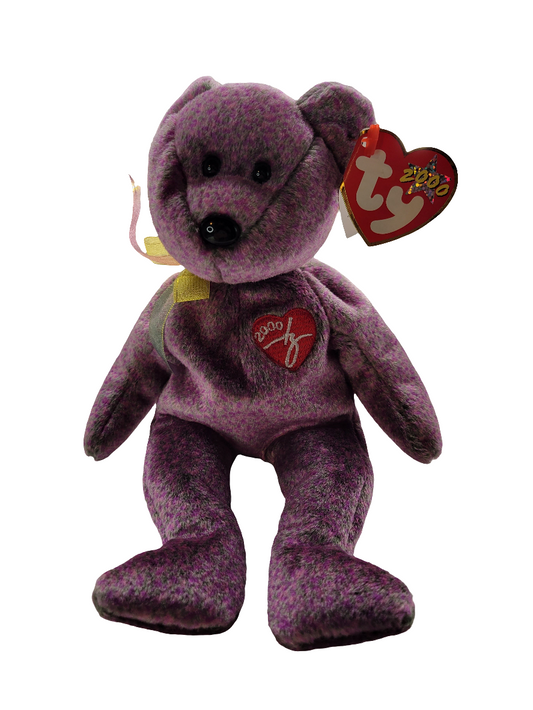 TY Beanie Babies 2000 Signature Purple Bear