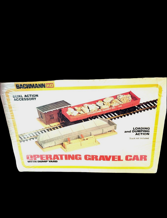 Bachmann HO Plasticville Operating Gravel Car With Dump Yard