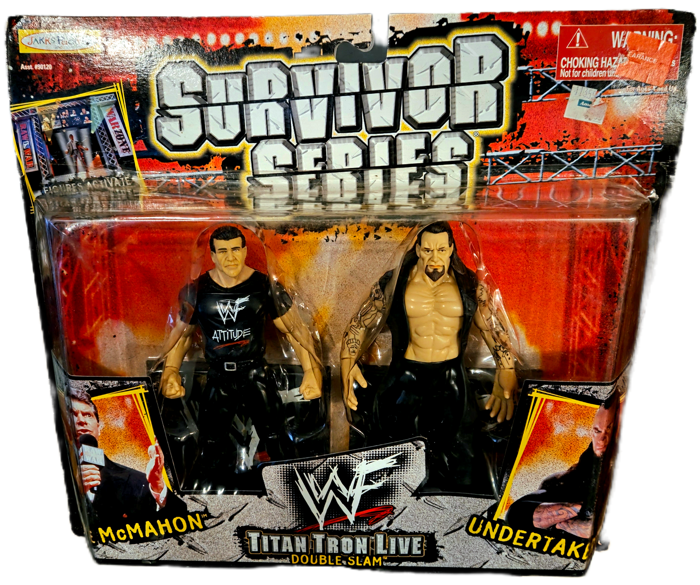 Jakks Pacific WWF Titan Tron Live Double Slam Vince McMahon and Undertaker Action Figure 2-Pack (Damaged Packaging)