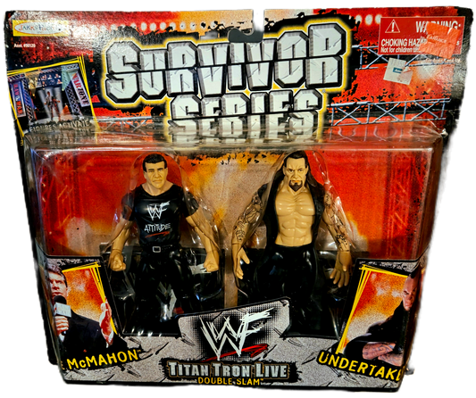 Jakks Pacific WWF Titan Tron Live Double Slam Vince McMahon and Undertaker Action Figure 2-Pack (Damaged Packaging)