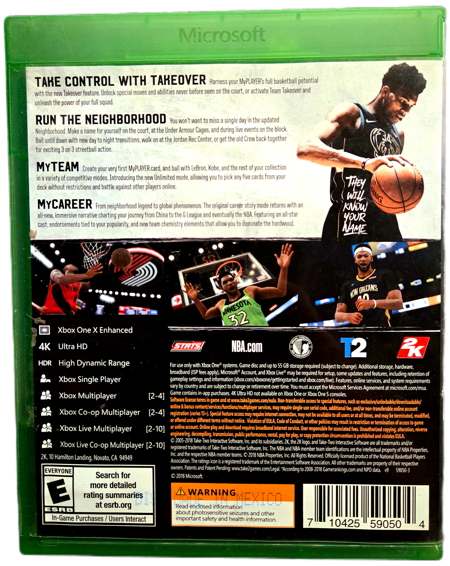 XBOX One 2K Sports NBA 2K19 Used Video Game