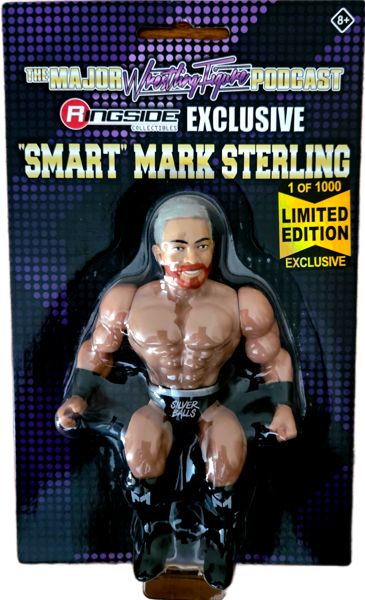 Major Wrestling Figure Podcast Ringside Collectibles Exclusive Smart Mark Sterling Retro Style Action Figure