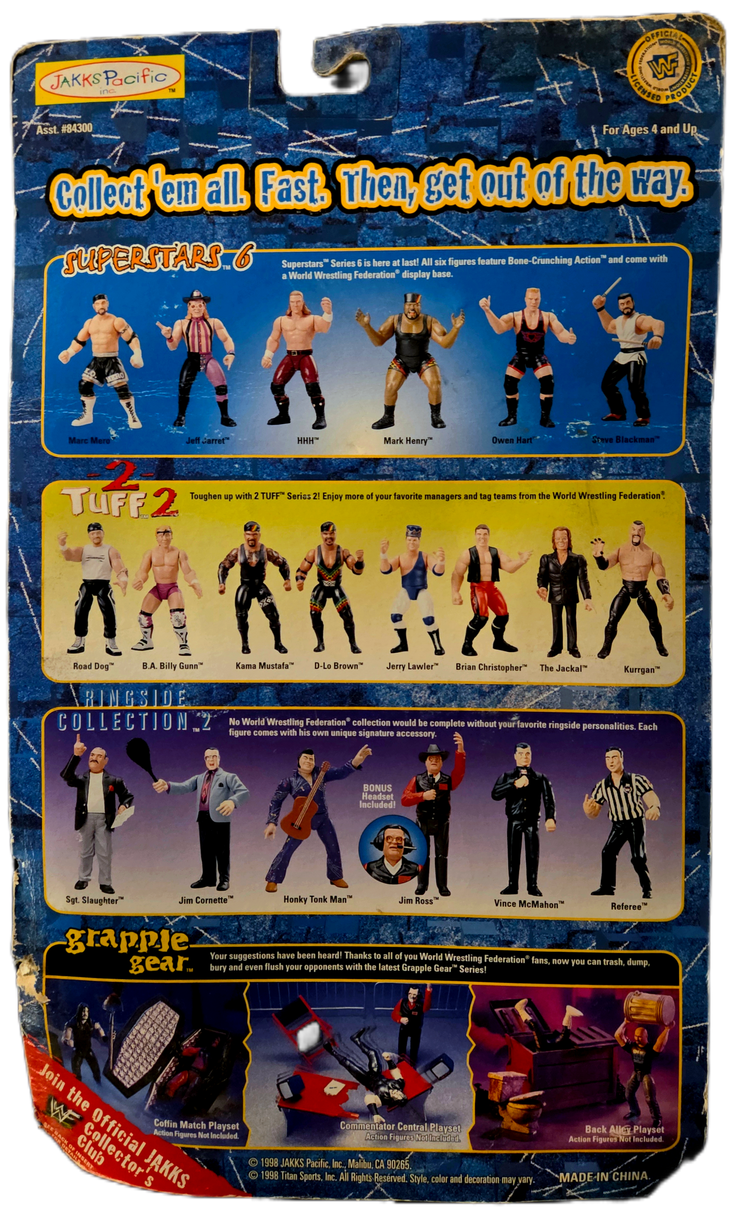 Jakks Pacific WWF Superstars Series 6 Double J Jeff Jarrett Action Figure (Damaged Packaging)