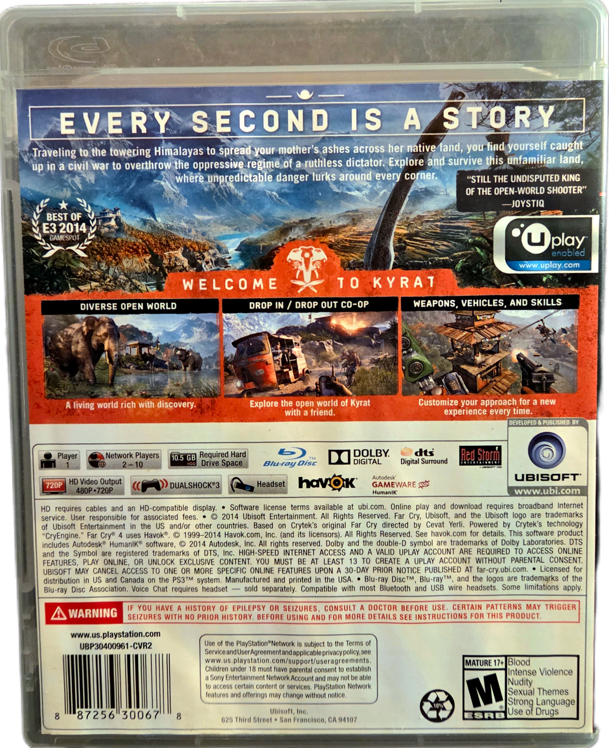 Playstation 3 Ubisoft Farcry 4 Used Video Game