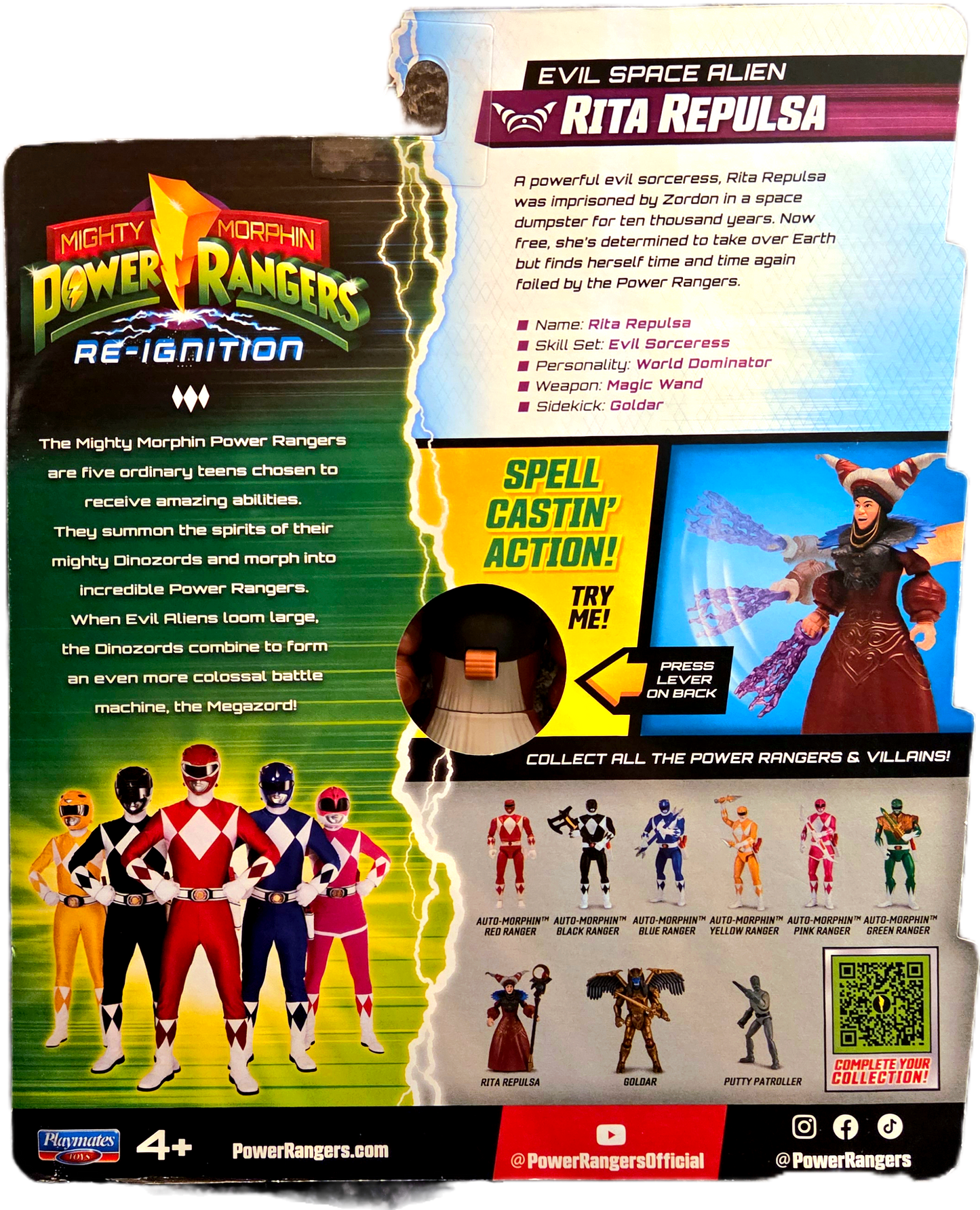 Playmates Mighty Morphin Power Rangers Re-Ignition Rita Repulsa Evil Space Alien Action Figure