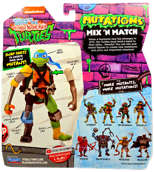 Playmates Tales Of The Teenage Mutant Ninja Turtles Mutations Mix 'N Match Leonardo Action Figure