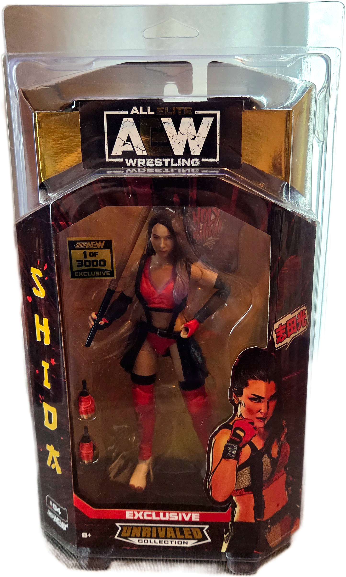 Jazwares AEW Unrivaled Collection Shop AEW Exclusive #4 Hikaru Shida 1 of 3000 Action Figure