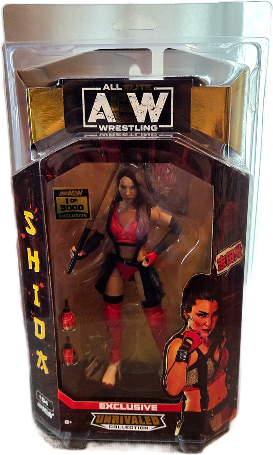 Jazwares AEW Unrivaled Collection Shop AEW Exclusive #4 Hikaru Shida 1 of 3000 Action Figure
