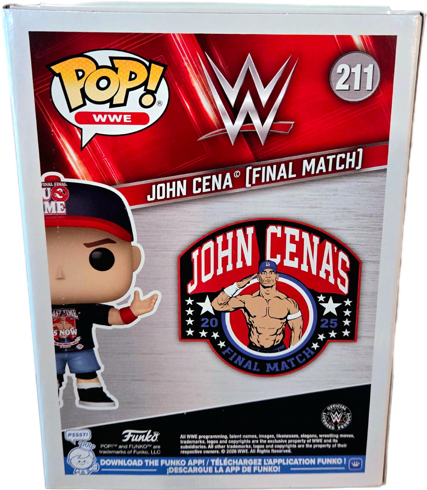 Funko WWE John Cena (Final Match) Special Edition POP #211