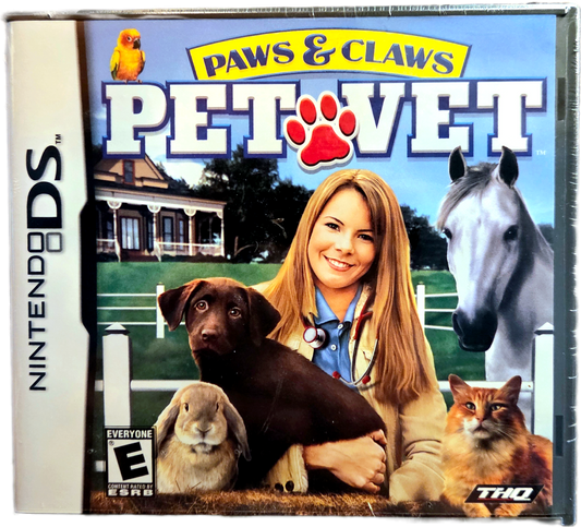 Nintendo DS THQ Paws & Claws Pet Vet Sealed Video Game
