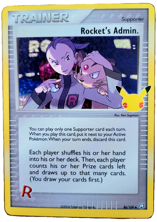 Pokemon Rocket's Admin Holo 86/109 NM/M Celebrations Card
