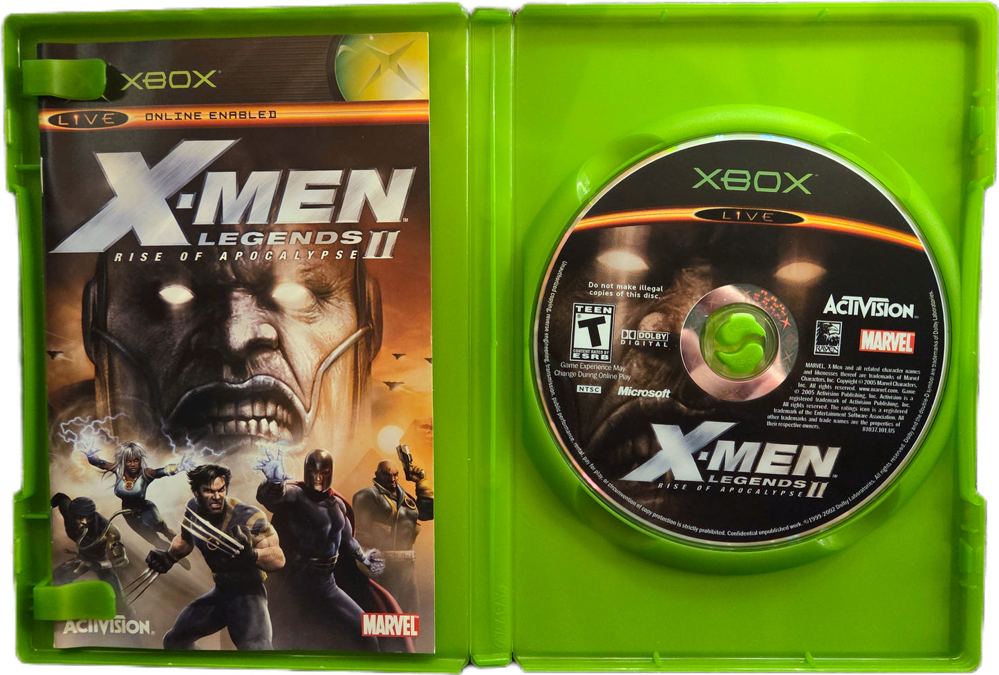 XBOX Marvel X-Men Legends II Rise of Apocalypse Used Video Game