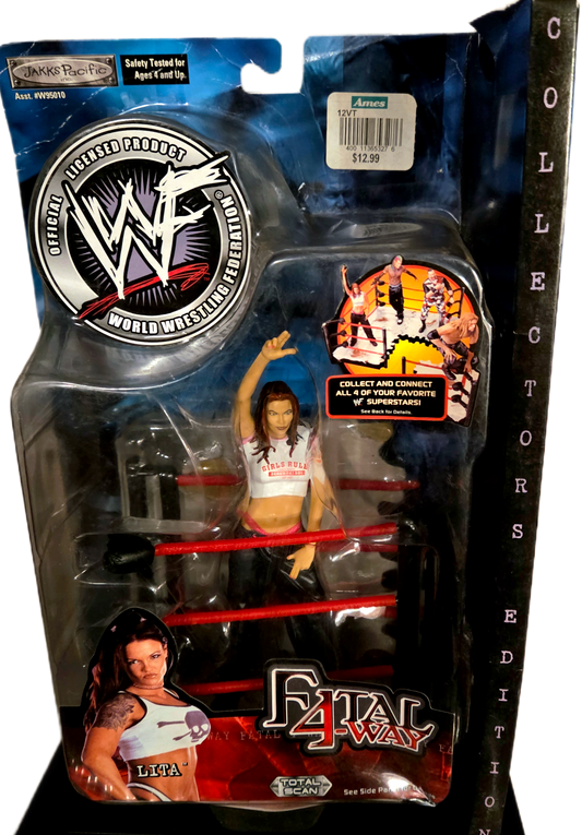 Jakks Pacific WWF Fatal 4 Way Series 1 Total Scan Lita Action Figure (Damaged Packaging)