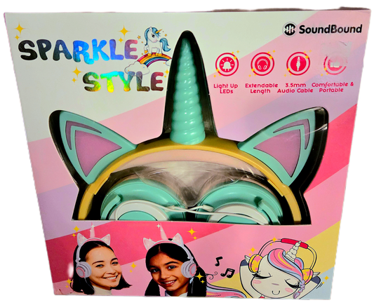 SoundBound Sparkle Style Pastel Unicorn Headphones