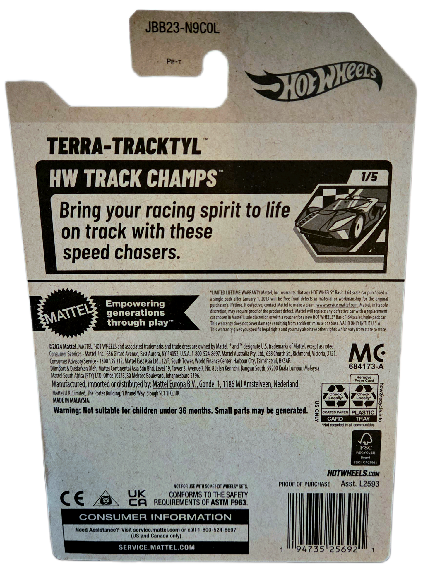 Mattel Hotwheels HW Track Champs Terra-Tracktyl 1/5 Toy Car