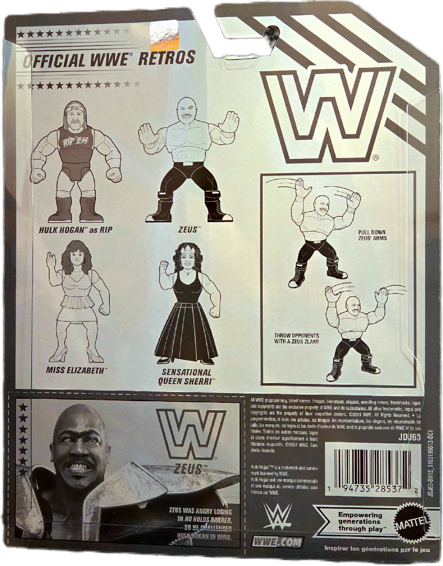 Mattel WWE Official Retro 4-Pack Zeus Action Figure