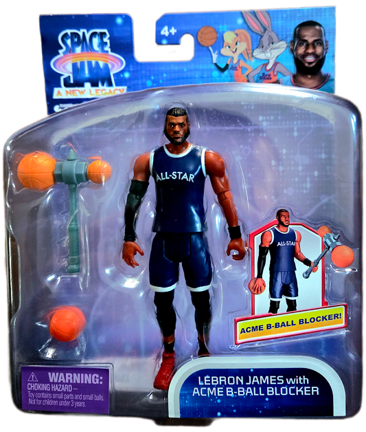 Moose Toys Space Jam A New Legacy LeBron James with Acme B-Ball Blocker Action Figure