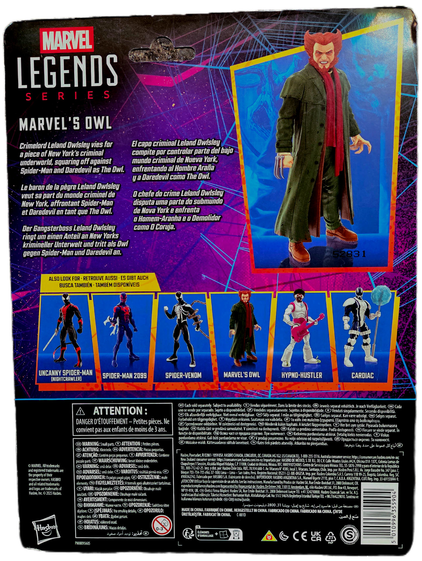 Hasbro Marvel Legends Spider-Man Retro Carded Owl Action Figure
