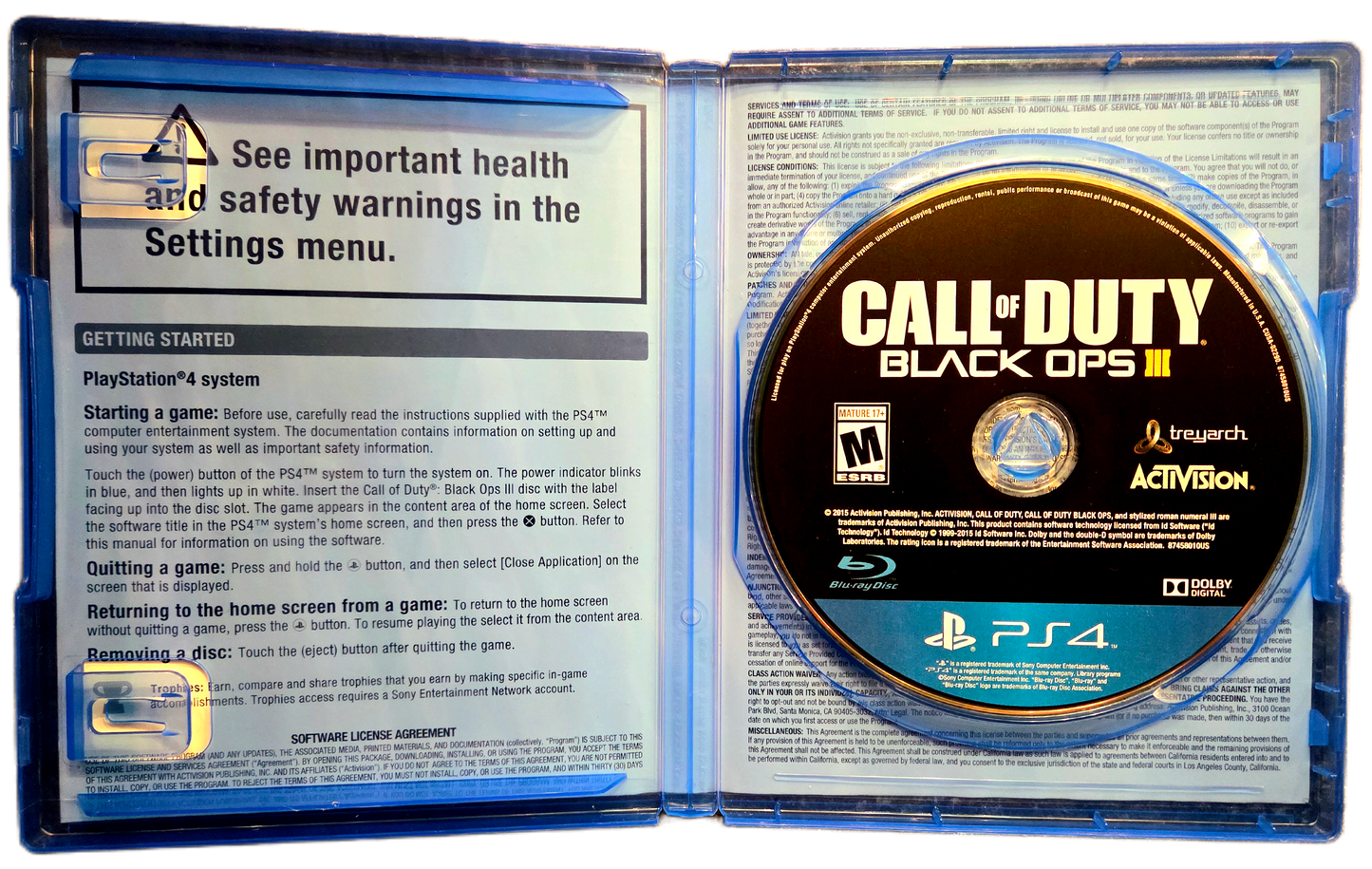 Sony Playstation 4 Activision Call of Duty Black Ops III Used Video Game