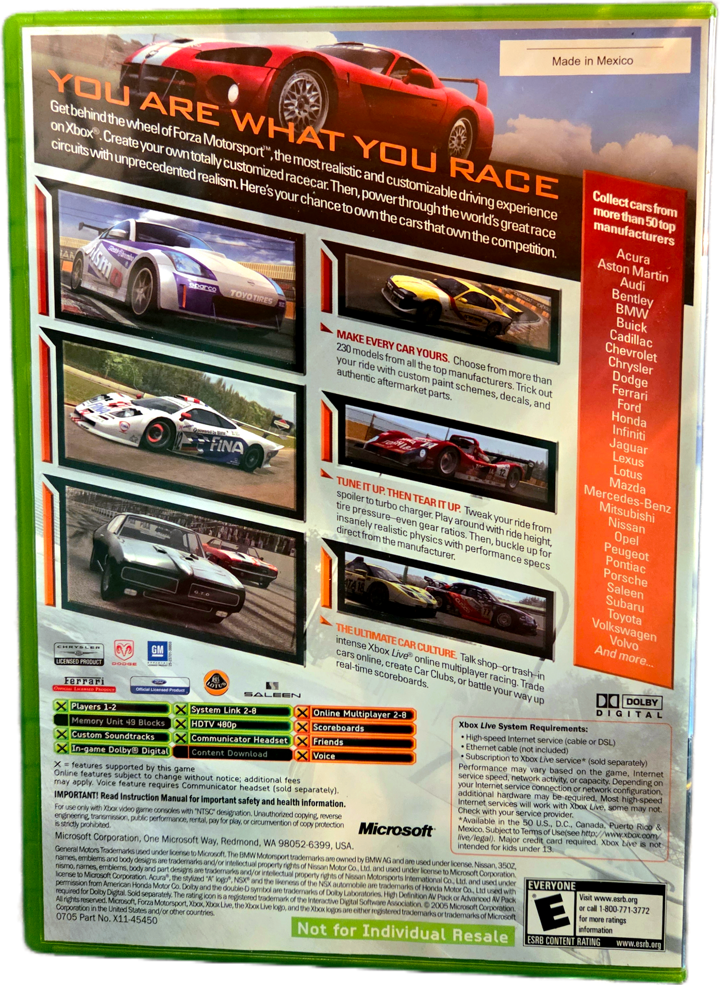 XBOX Forza Motorsport Used Video Game