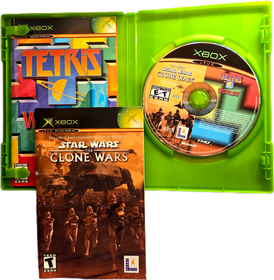 XBOX Star Wars The Clone Wars/Tetris Worlds Used Video Game