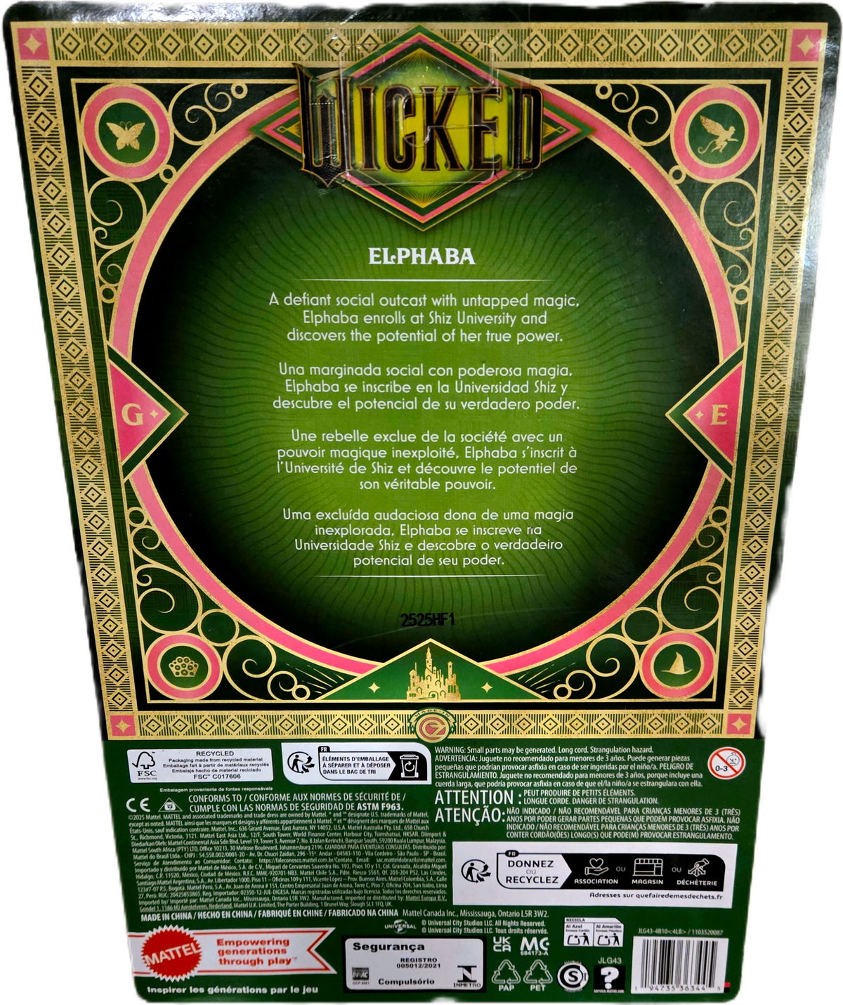 Mattel Wicked Elphaba Fashion Doll