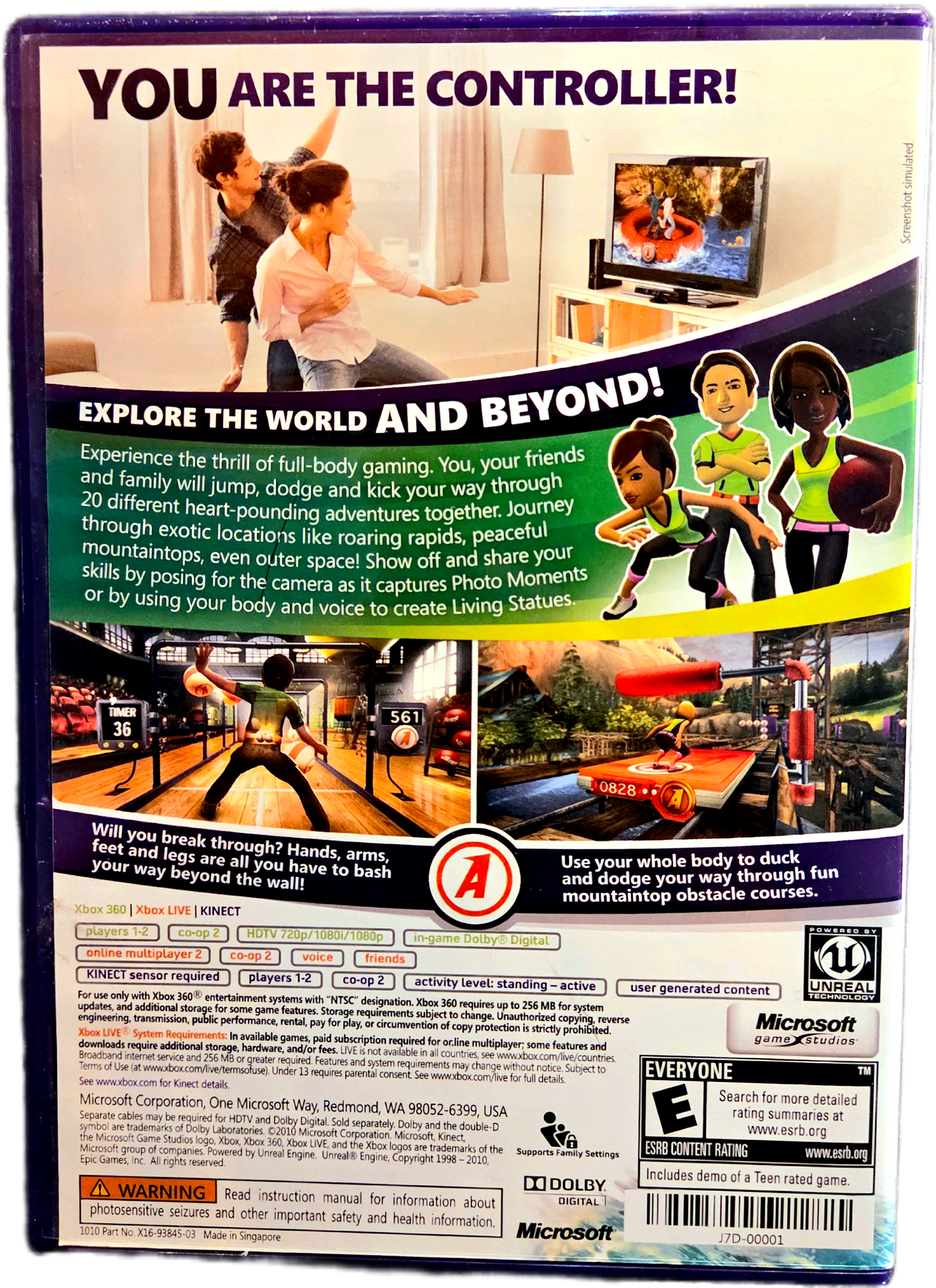 XBOX360 Kinect Adventures Used Video Game