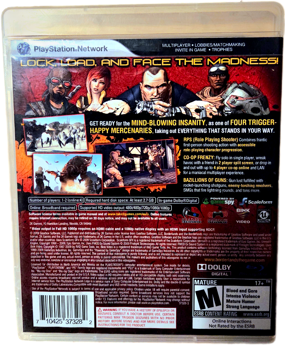 Playstation 3 2K Games Borderlands Used Video Game