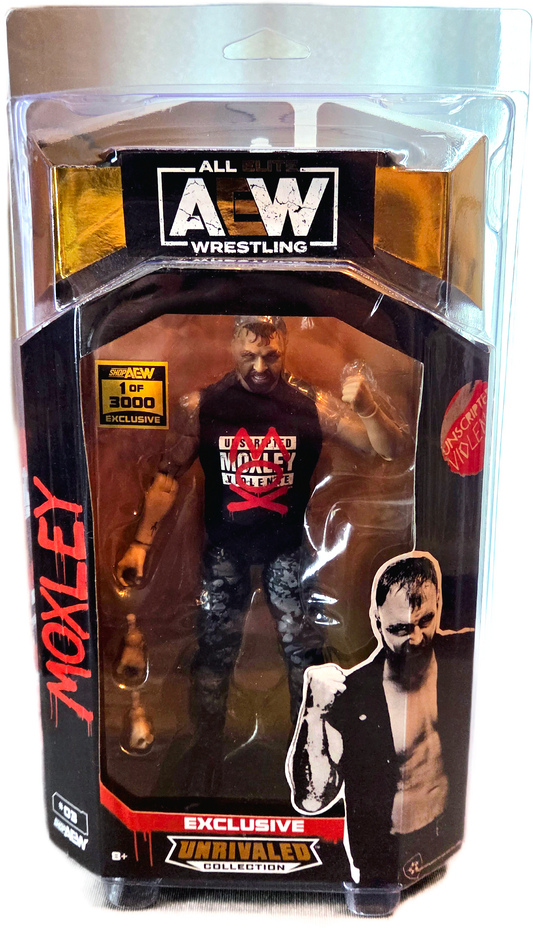 Jazwares AEW Unrivaled Collection Shop AEW Exclusive #3 Jon Moxley 1 of 3000 Action Figure