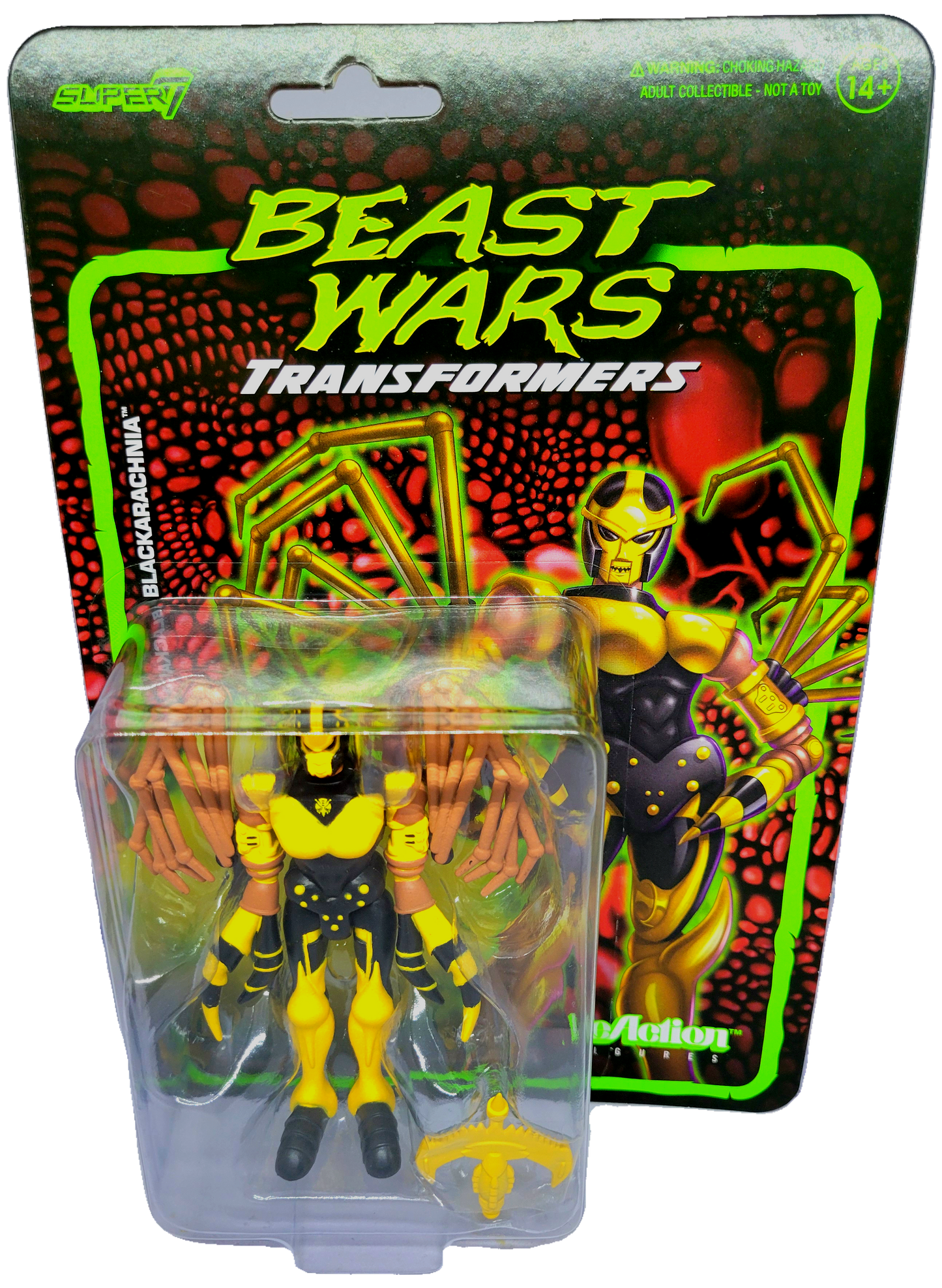 Super7 Beast Wars Transformers  Blackarachnia ReAction Action Figure