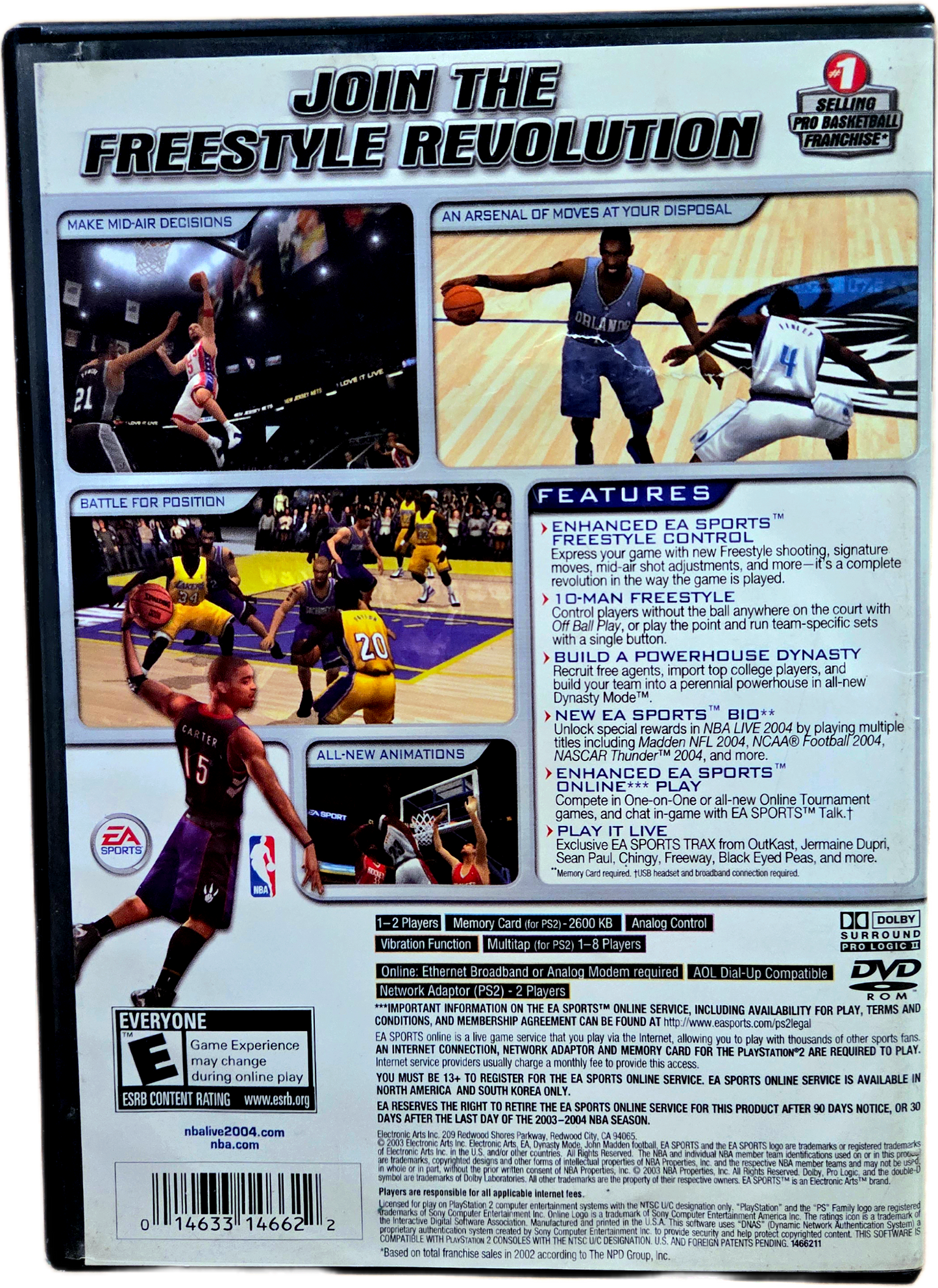 Playstation 2 EA Sports NBA Live 2004 Used Video Game