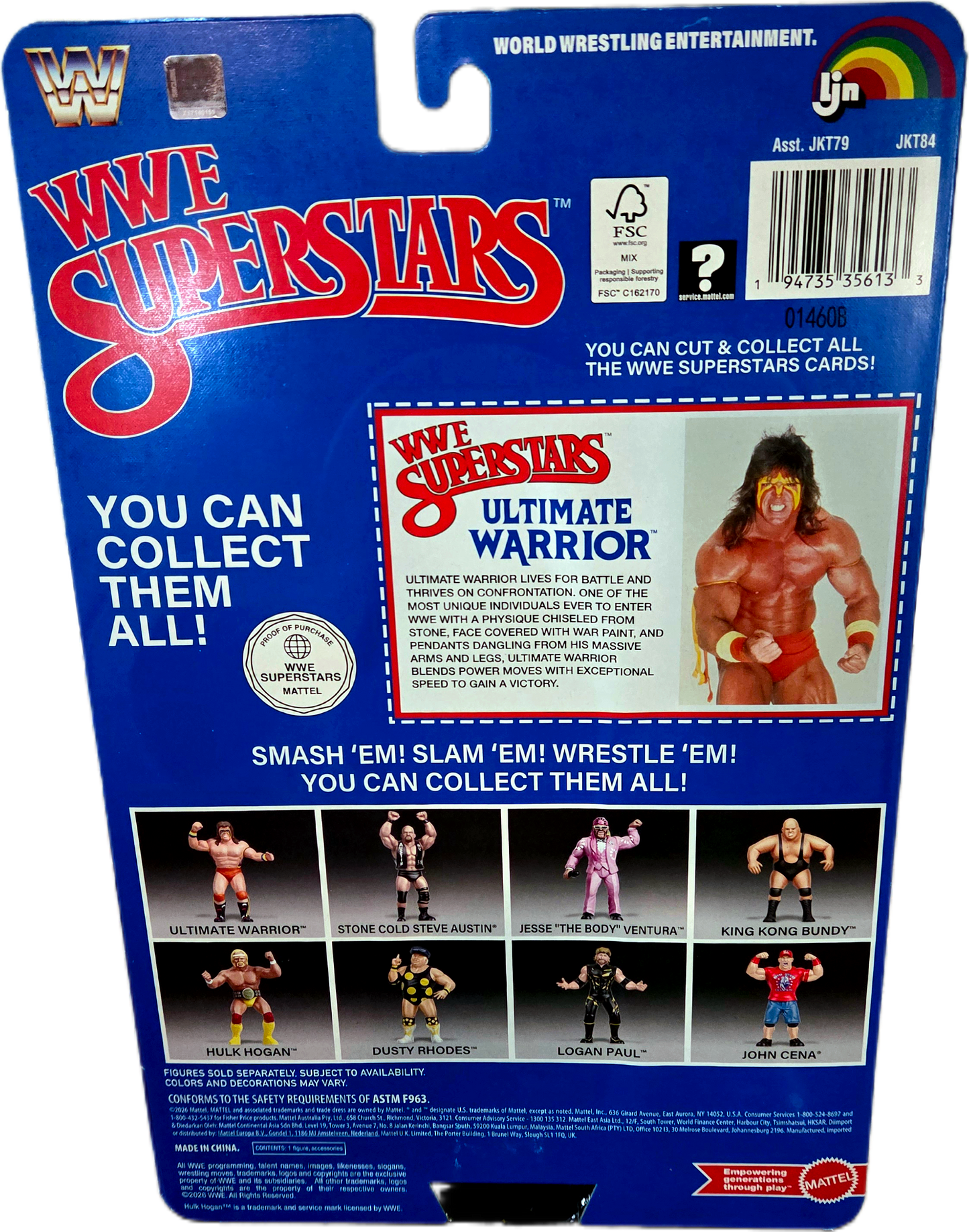 Mattel WWE Superstars LJN Series 2 Ultimate Warrior Action Figure