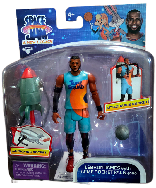 Moose Toys Space Jam A New Legacy LeBron James with Acme Rocket Pack 4000 Action Figure