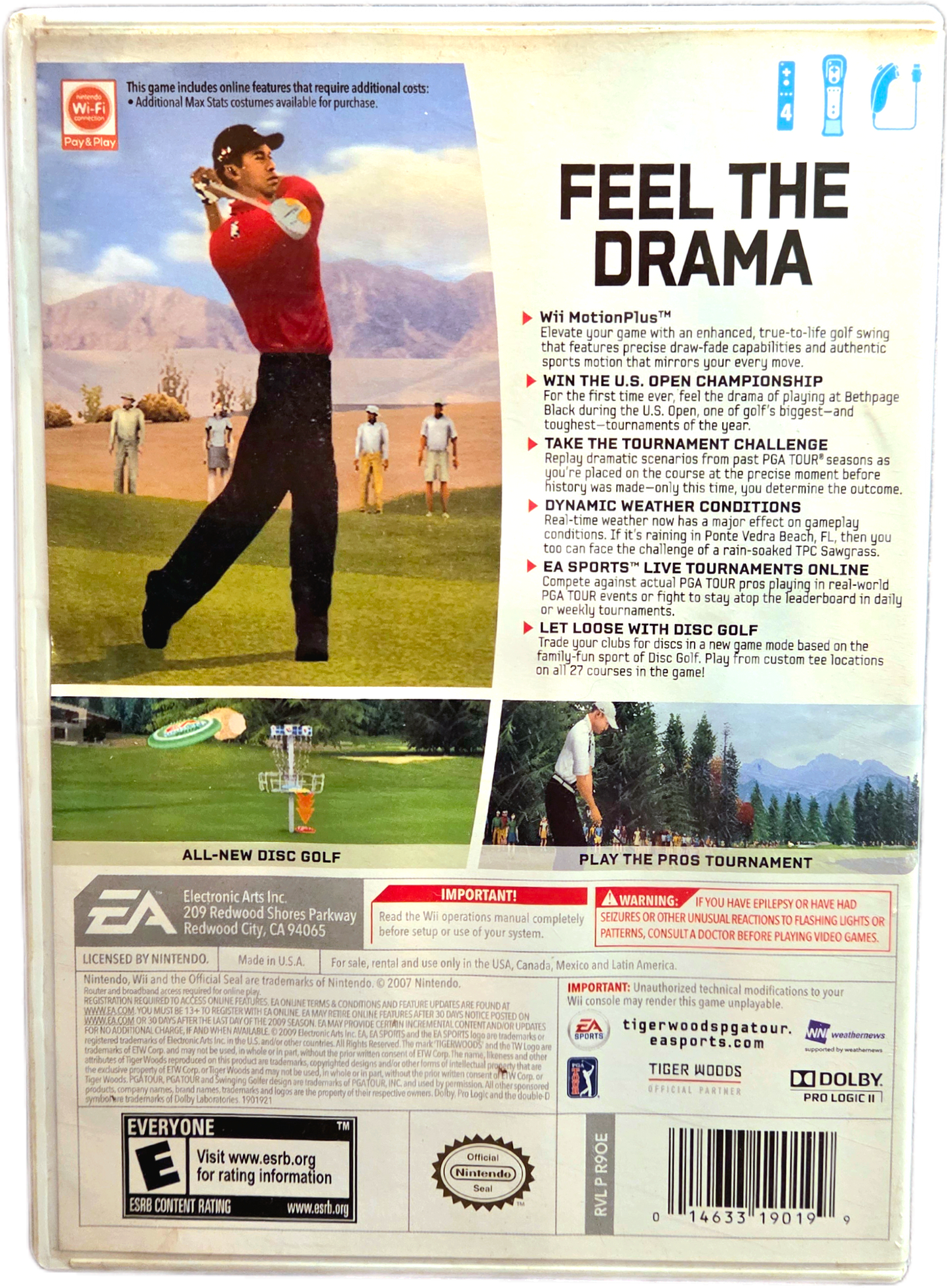 Nintendo Wii EA Sports Tiger Woods PGA Tour 10 Used Video Game