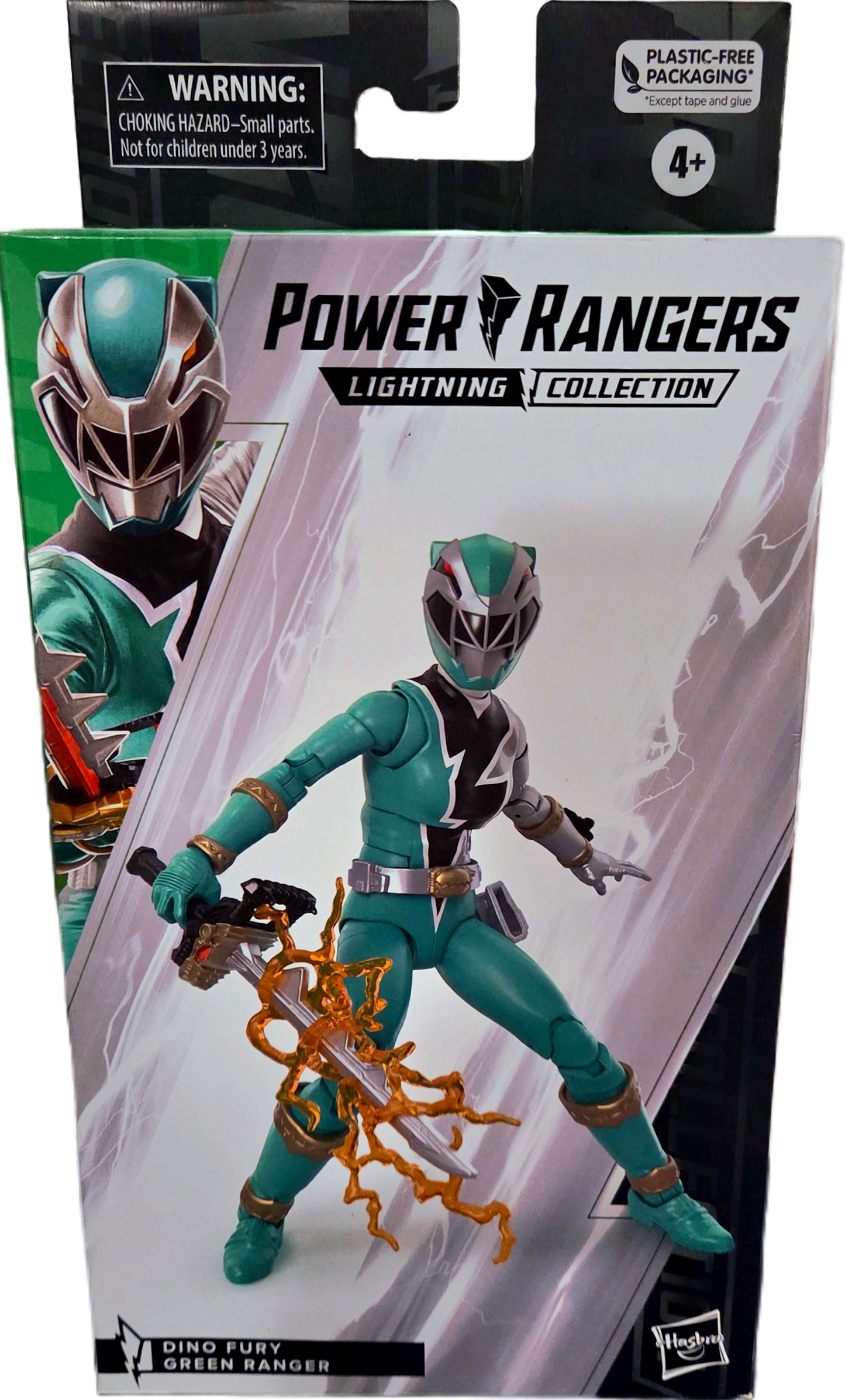 Hasbro Power Rangers Dino Fury Izzy Garcia Green Ranger Lightning Collection Action Figure