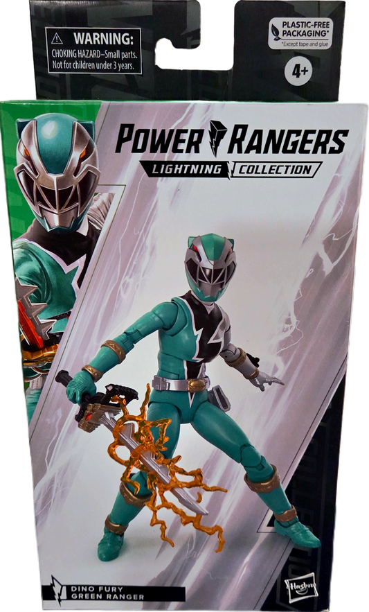 Hasbro Power Rangers Dino Fury Izzy Garcia Green Ranger Lightning Collection Action Figure