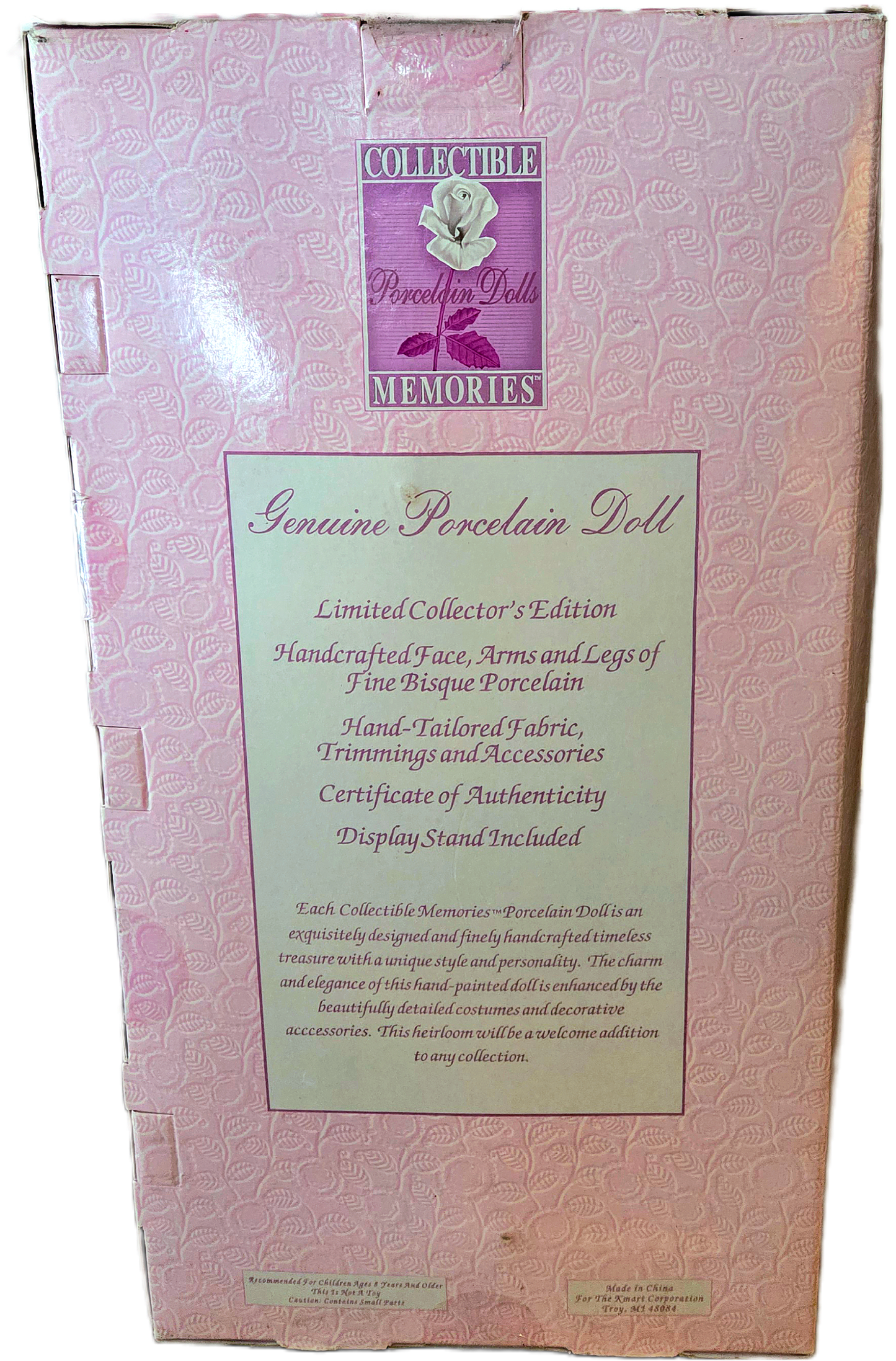 Collectible Memories Genuine Hand Crafted Porcelain Doll