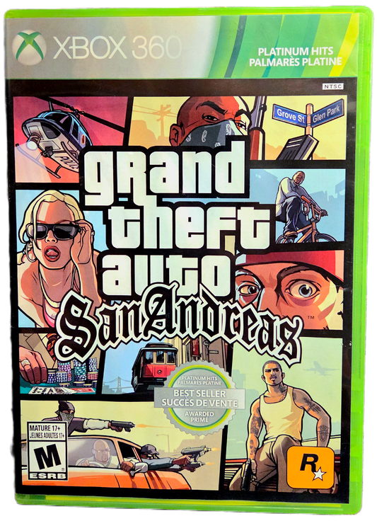 XBOX 360 Grand Theft Auto San Andreas Platinum Hits Complete Used Video Game