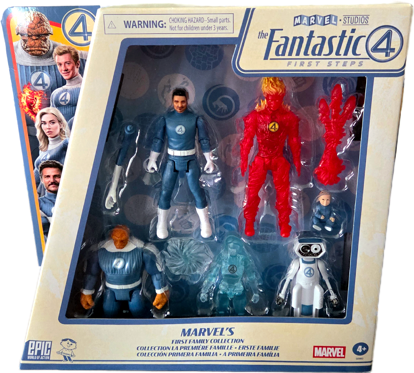 Hasbro Marvel Studios The Fantastic 4 First Steps Epic World of Action Marvel's First Family Collection Retro Action Figure 6-Pack